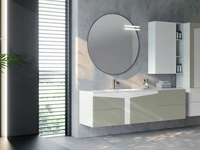 Mobile da Bagno sospeso composizione K103 in laccato opaco di Licor Design