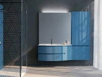 Mobile da Bagno sospeso in laccato lucido composizione Happy 11 di Licor Design