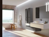 Mobile da Bagno sospeso in laccato opaco composizione Happy 13 di Licor Design
