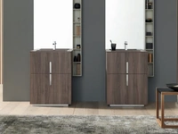 Mobile Bagno da appoggio M System C001 in HPL Unicolor Noce Savoia di Baxar