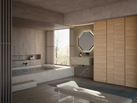 Mobile da Bagno M3 System 308 in gres pietra Piasentina e legno di Baxar