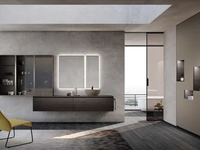 Mobile da Bagno M3 System 310 in rvere moka impiallacciato di Baxar