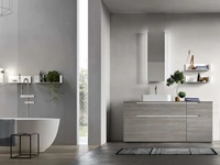 Mobile da Bagno a terra Start Line 04 in melaminico Sablè Grey di Ardeco