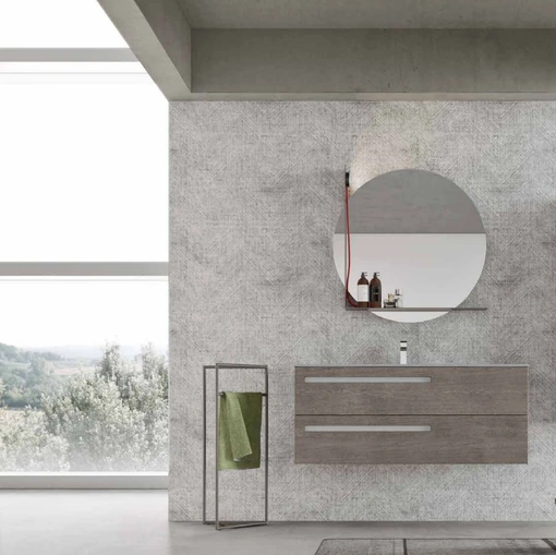 Mobile da Bagno sospeso in Rovere Fumè Start Gate 03 di Ardeco