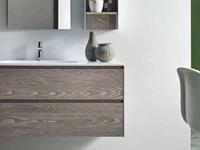 Mobile da Bagno sospeso in melaminico effetto legno French Grey Start Block 08 di Ardeco