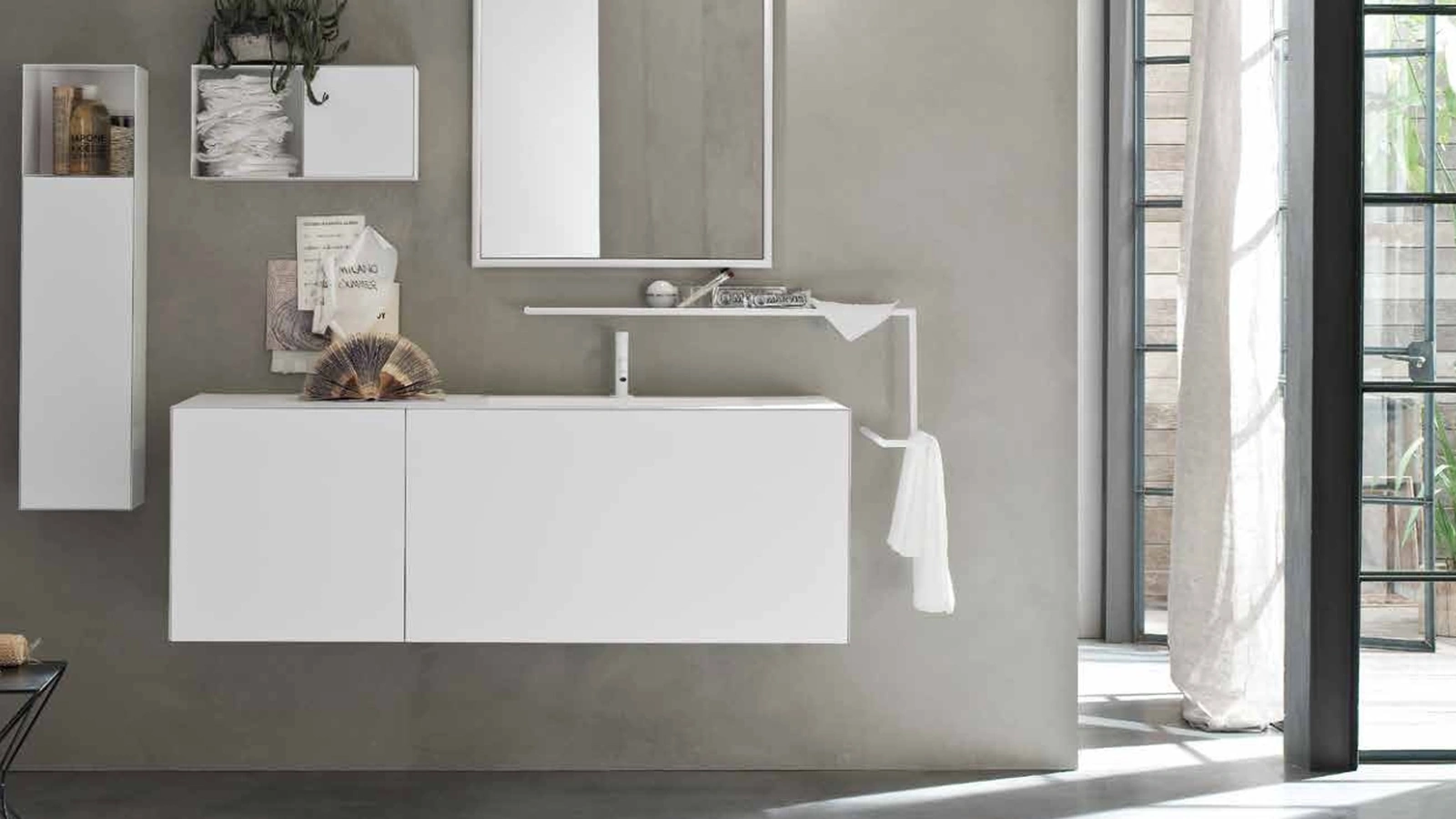 Mobile da Bagno in laccato Bianco opaco Start Line 10 di Ardeco