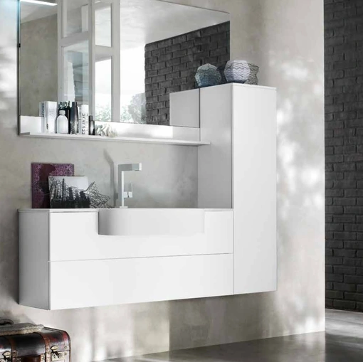 Mobile da Bagno in laccato Bianco opaco Start Line 11 di Ardeco