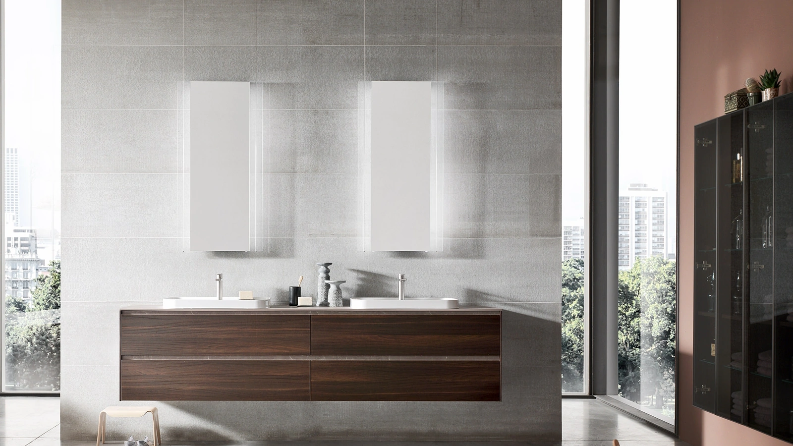 Mobile da Bagno sospeso in melaminico Termocotto Start Play 03 di Ardeco