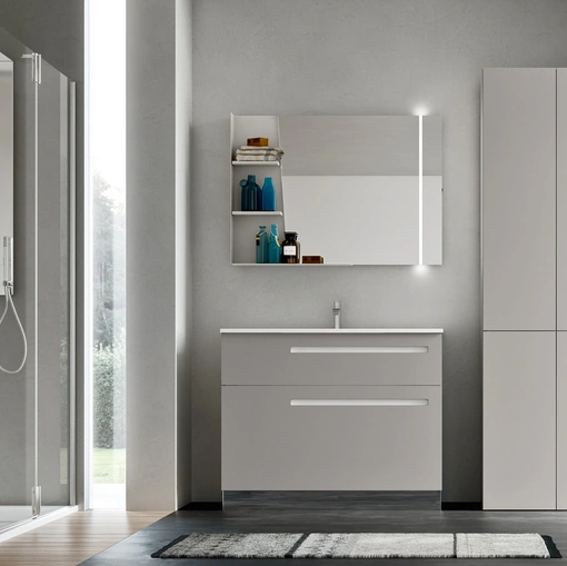 Mobile da Bagno per lavanderia in laccato Grigio Londra opaco Start Wash 02 di Ardeco