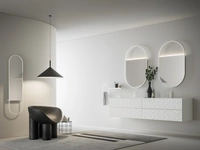 Mobile da Bagno in laccato Bianco opaco con serigrafia color Antracite Vintage 08 White Essential di Ardeco