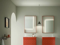 Mobile da Bagno in laccato opaco con serigrafia Vintage 09 Coral Vibes di Ardeco