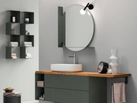 Mobile da Bagno in laccato Roccia opaco serigrafato e top in legno Vintage 12 Soul of the Forest di Ardeco