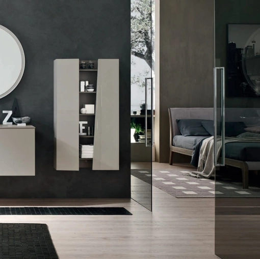 Mobile da Bagno in laccato Corda Wector 11 di Ardeco