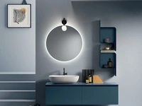 Mobile da Bagno sospeso Yang 07 in laccato Blu Cobalto opaco di Ardeco