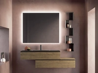 Mobile da Bagno Yang 11 in melaminico Nodato Miele di Ardeco