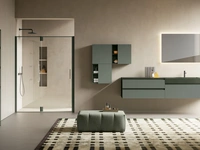 Mobile da Bagno Yok 09 in laccato Muschio e Roccia opaco di Ardeco