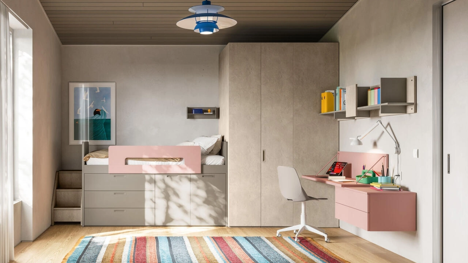 Cameretta Salvaspazio 49 a soppalco di Mistral