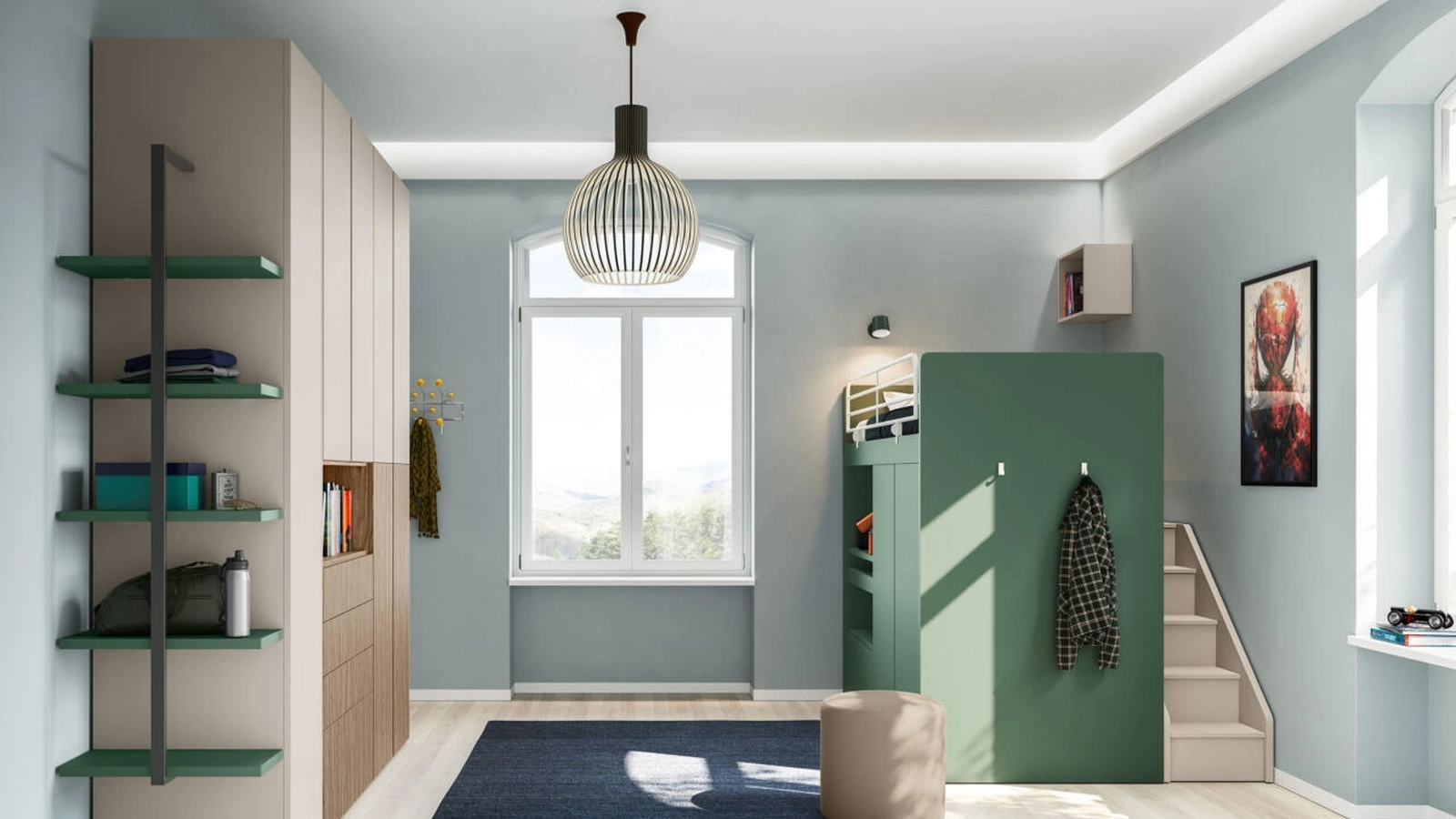 Cameretta Salvaspazio 50 a soppalco di Mistral