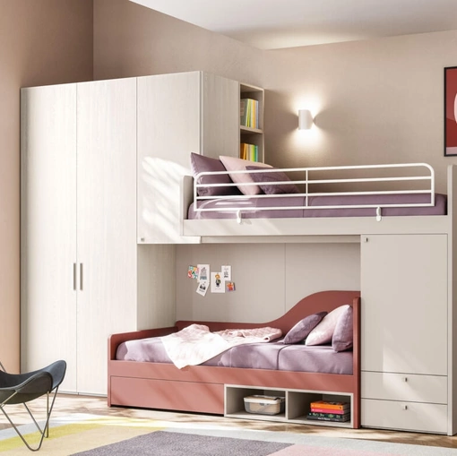 Cameretta Salvaspazio 53 a soppalco di Mistral