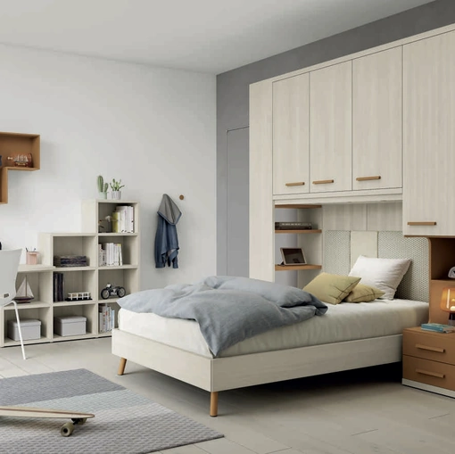 Cameretta a ponte in melaminico Space 020 di Spagnol Mobili