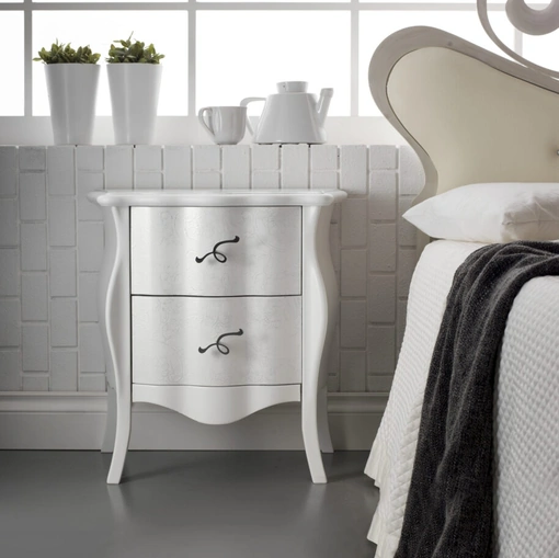 Comodino Afrodite in legno laccato di Florentiabed