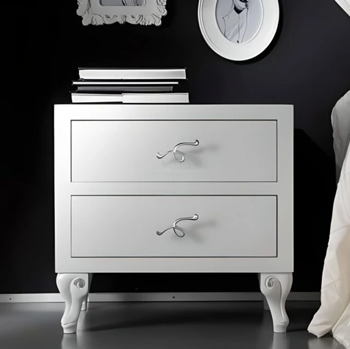 Comodino Athena in legno laccato di Florentiabed