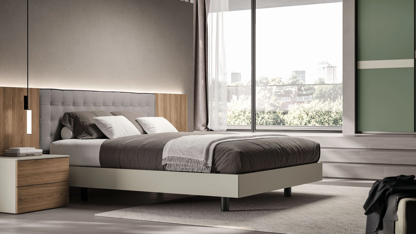 Comodino Flat di Spagnol Mobili