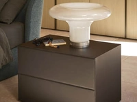 Comodino Norma in cuoio di Pianca