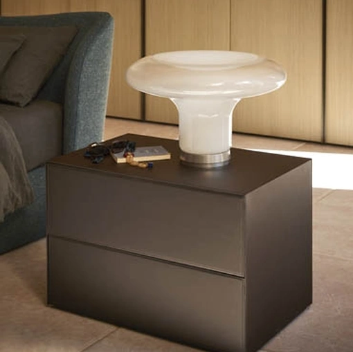 Comodino Norma in cuoio di Pianca