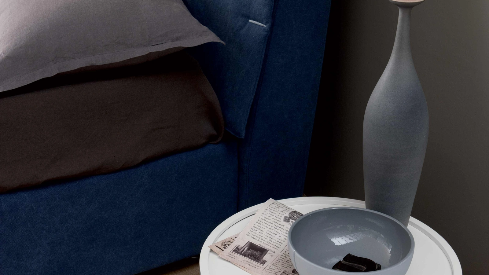 Comodino rotondo Olympia di Spagnol Mobili