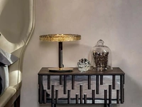 Comodino con gocce in legno massello su specchio Drops di Tonin Casa 