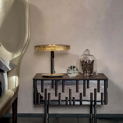 Comodino con gocce in legno massello su specchio Drops di Tonin Casa 