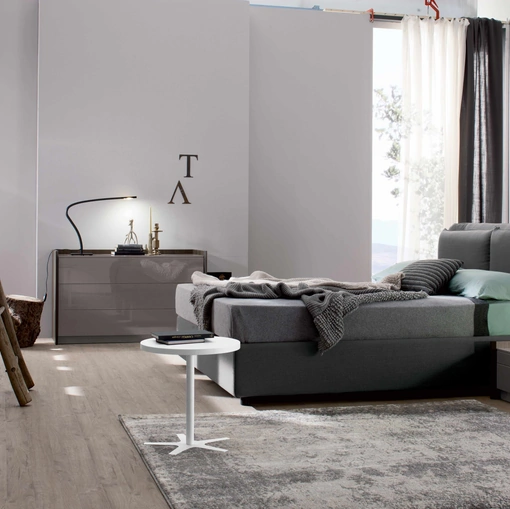 Gruppo Notte Andy in laccato lucido e melaminico di Spagnol Mobili