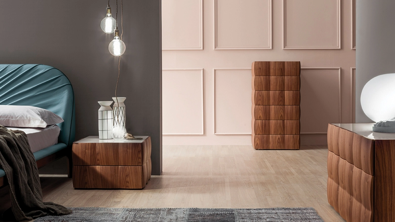 Gruppo Notte Venice in legno Noce Canaletto di Tonin Casa