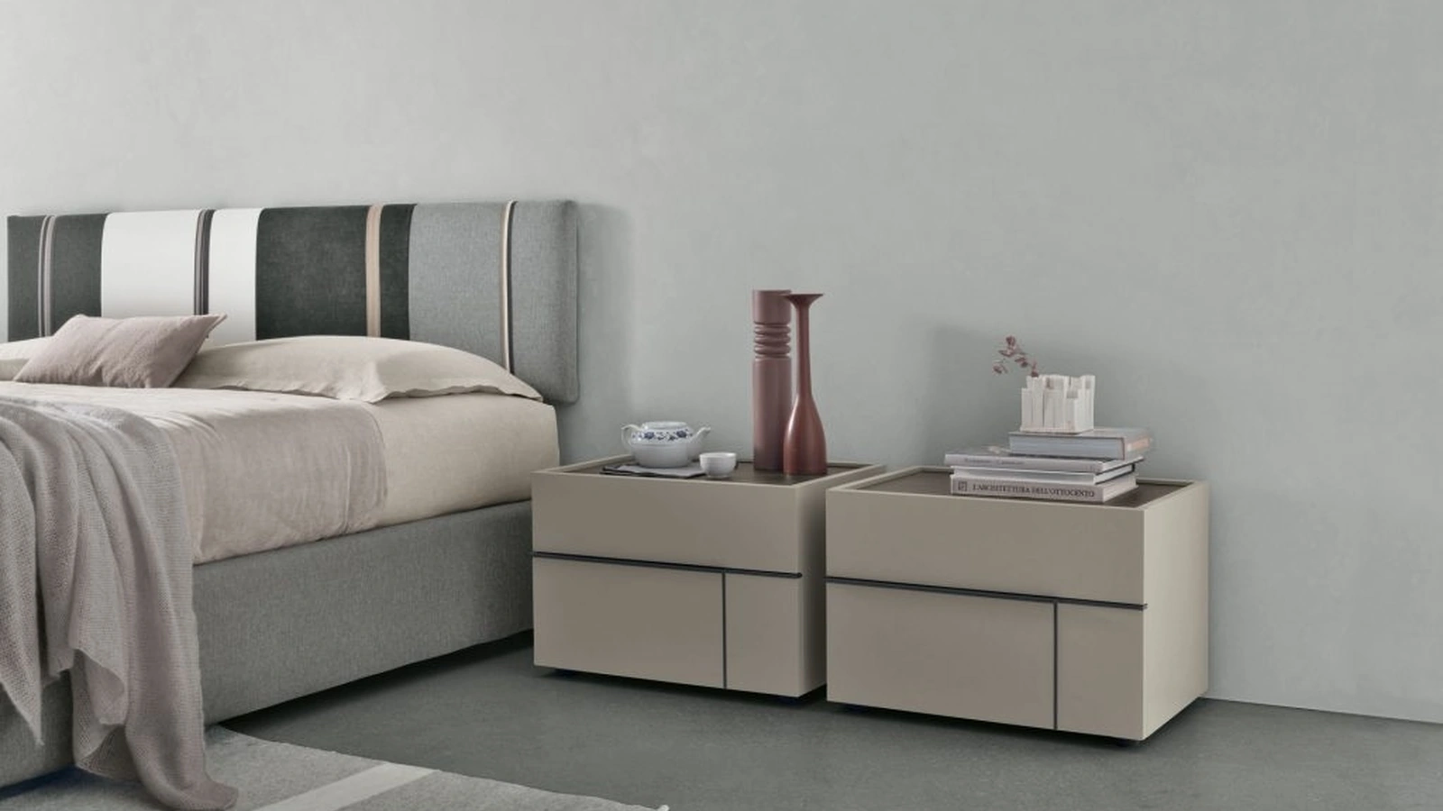 Comodino in materico cemento Hashtag di Tomasella