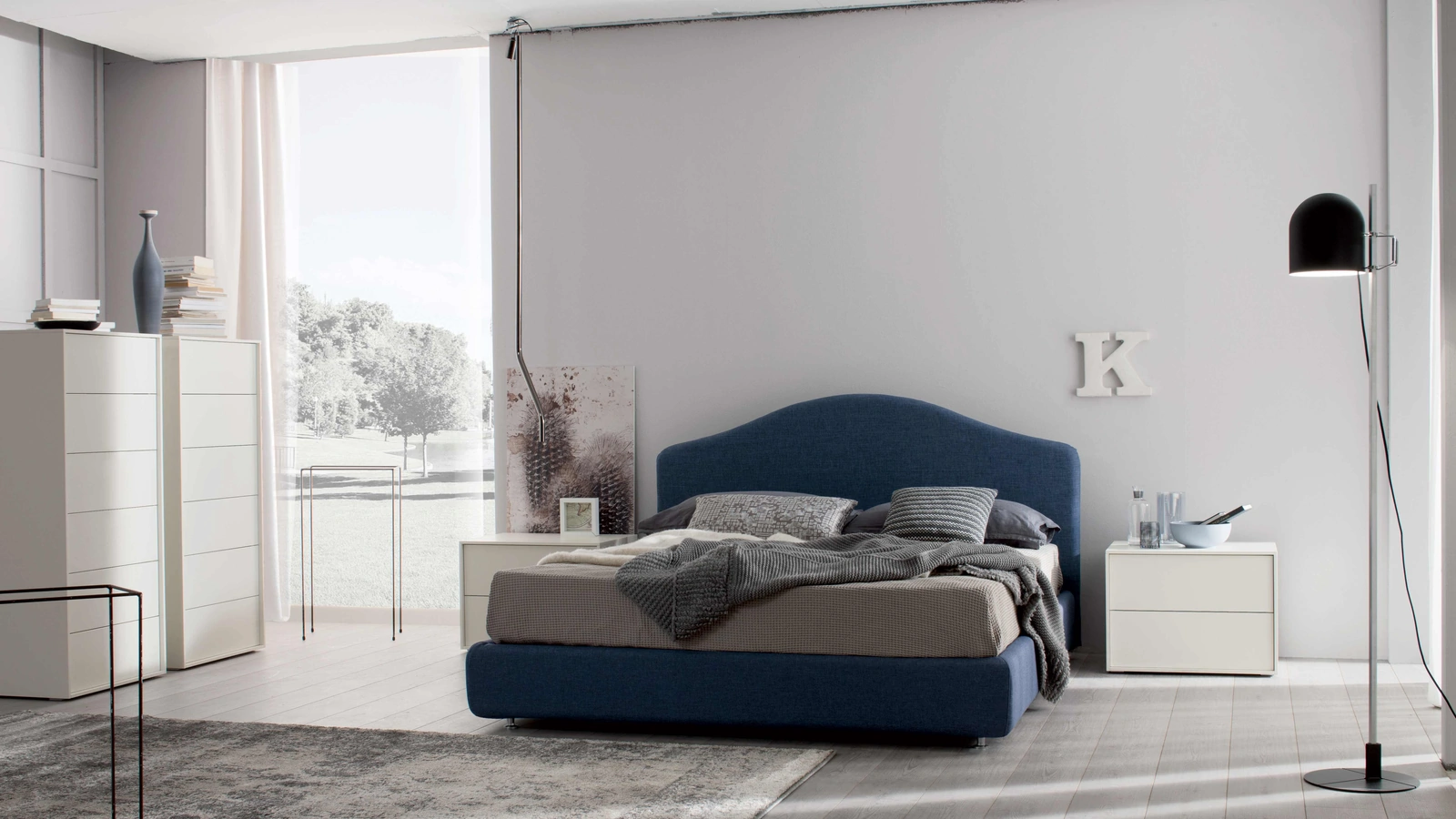 Gruppo Notte Thai in laccato opaco di Spagnol Mobili