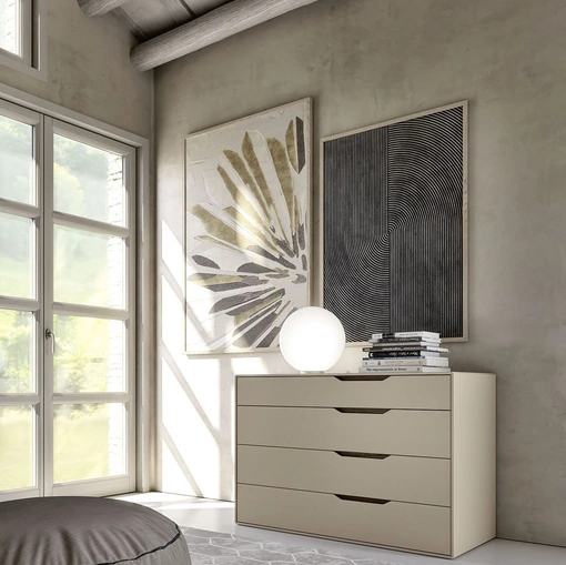 Comò Time in finitura creta di S75