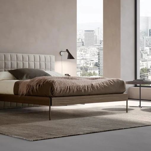 Letto matrimoniale con testiera Rubik di Adok