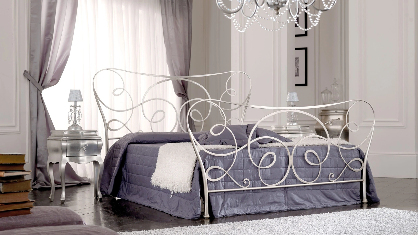 Letto in ferro battuto con testiera e pediera Arcadia di Florentiabed