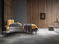 Letto in tessuto con testiera regolabile Arty di Bside