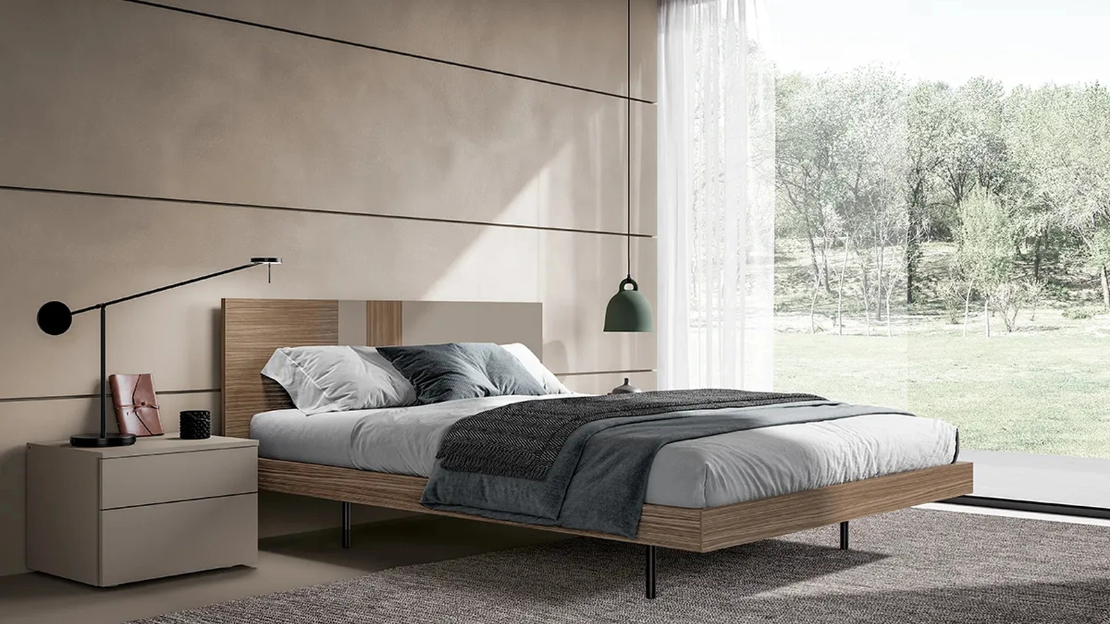 Letto con testiera Blade di Adok