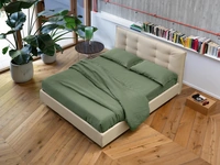 Letto moderno con testiera trapuntata Bob Capitonné di Noctis