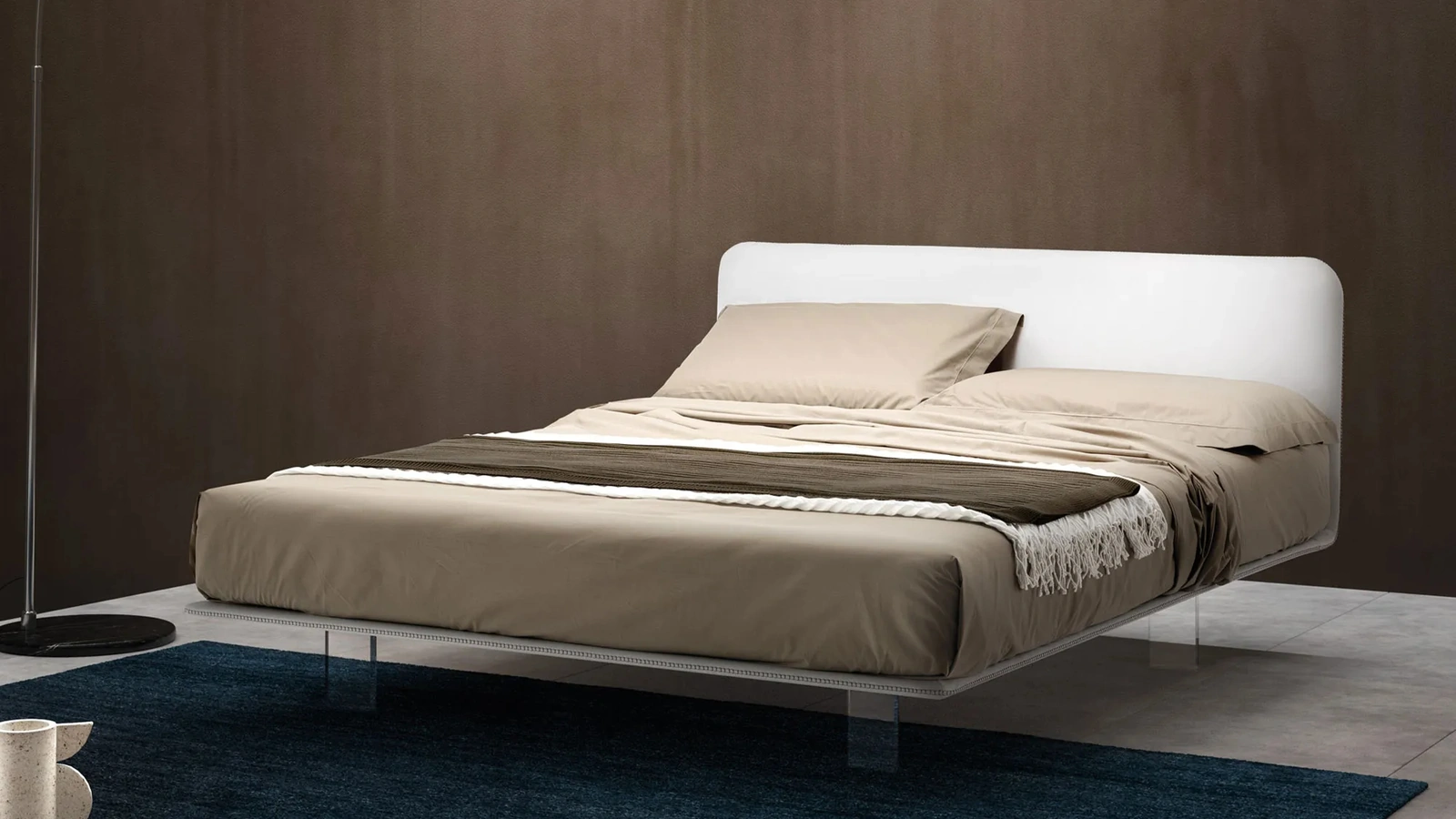 Letto in tessuto imbottito Brillant di Bside