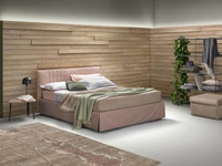 Letto moderno in tessuto con testiera Loop di Bside