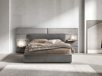 Letto in tessuto imbottito con testiera Match Programm di Bside