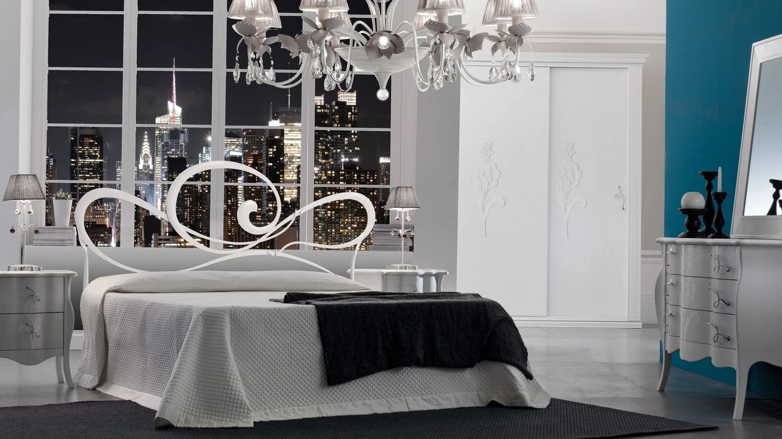 Letto in ferro battuto con testiera Cupido di Florentiabed