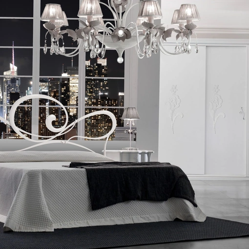 Letto in ferro battuto con testiera Cupido di Florentiabed