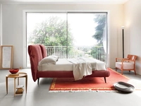 Letto imbottito Eden Advance in tessuto con testiera con fiocchi di Noctis