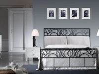 Letto Elise in tessuto imbottito e ferro battuto di Florentiabed