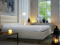 Letto in ecopelle con testiera trapuntata Pietrasanta di Florentiabed